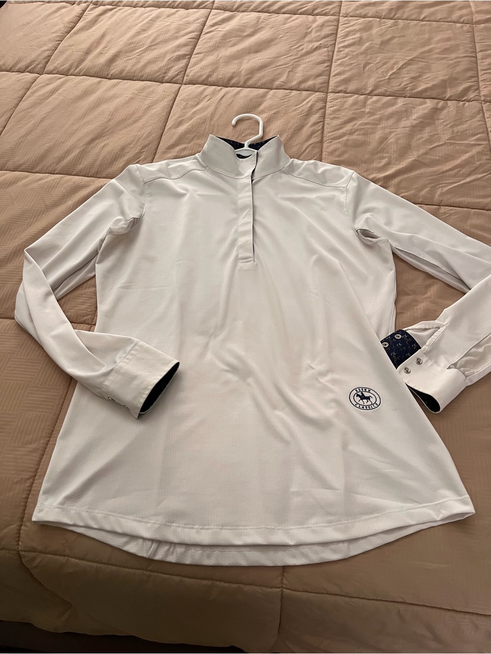 Equestrian Long Sleeve White Essex talent yarn Show Shirt size large